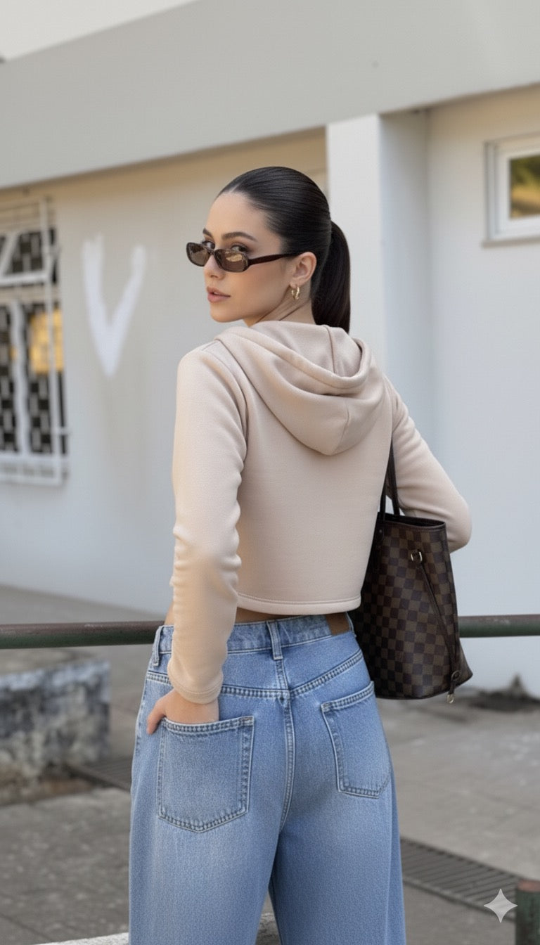 Sudadera lisa cierre